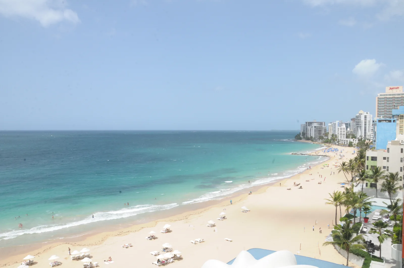 Condado beach and waterfront buildings in San Juan