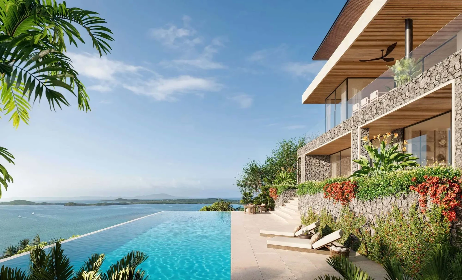 Moncayo Hillside Estate with a private pool overlooking the ocean, architectural rendering